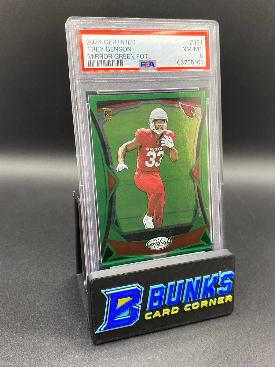 2024 Trey Benson Mirror Green FOTL PSA 8