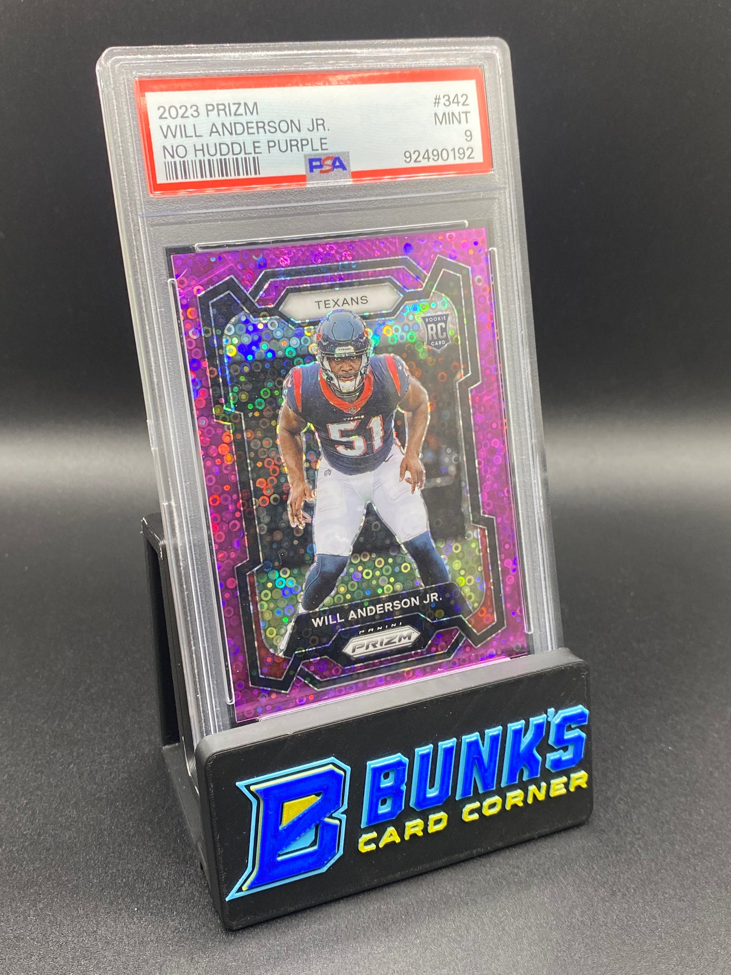 2023 Will Anderson Jr. No Huddle Purple PSA 9