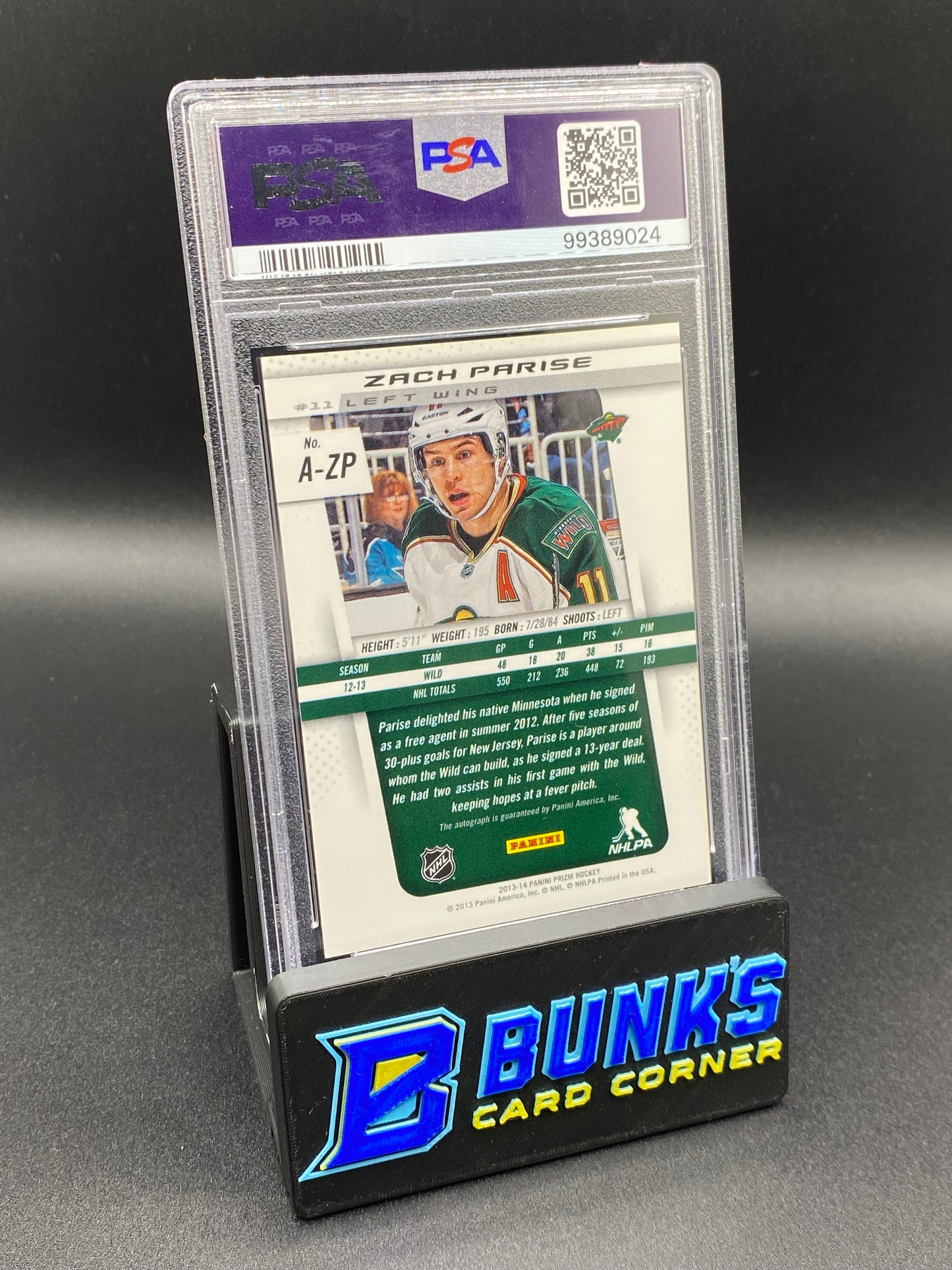 2013 Zach Parise Auto PSA 9