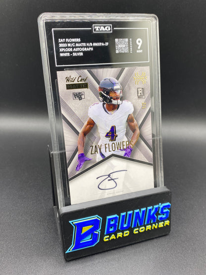 2023 Zay Flowers Xplode Auto White TAG 9