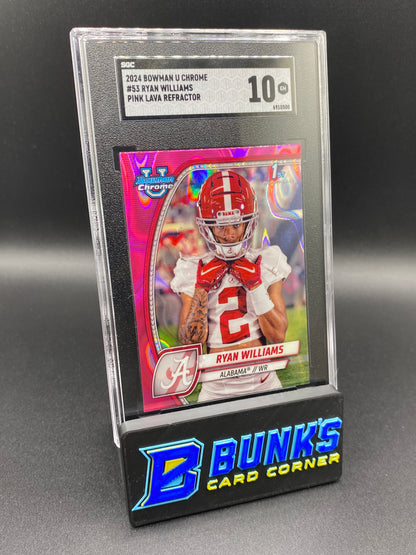 2024 Ryan Williams Pink Lava Ref. SGC 10