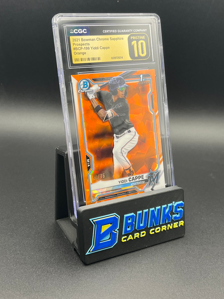 2021 Yiddi Cappe Orange Prospects Chrome Sapphire CGC Pristine 10 42/75