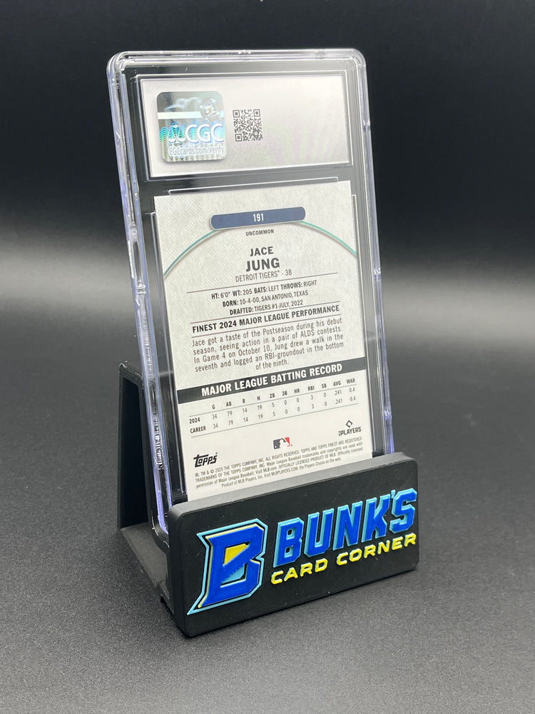 2025 Jace Jung Gold Refractor Topps Finest CGC 9 RC 7/25