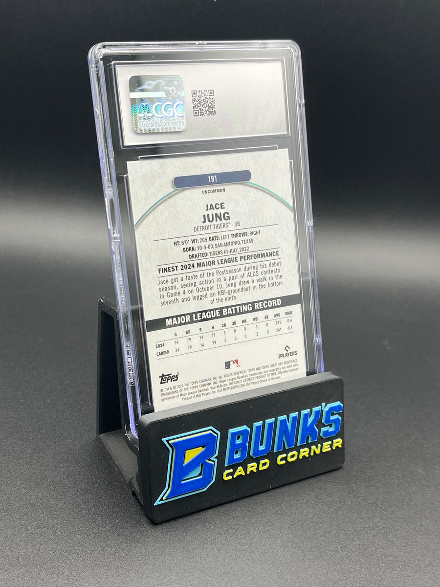 2025 Jace Jung Gold Refractor Topps Finest CGC 9 RC 7/25