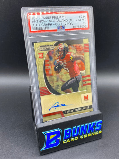 2020 Anthony McFarland Jr. Auto Gold Vinyl PSA 10