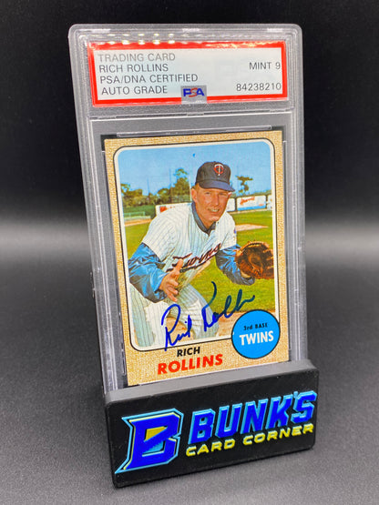Rich Rollins Auto Grade PSA 9