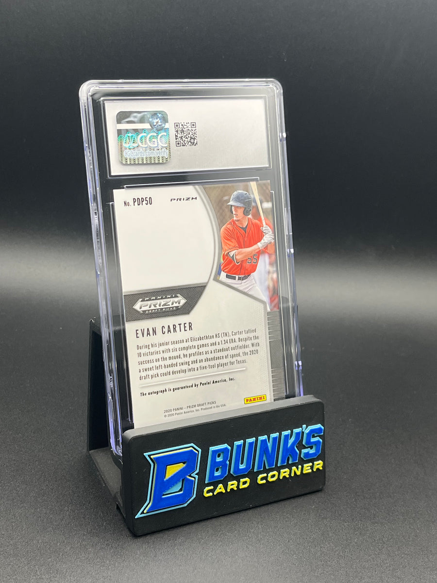2020 Evan Carter Silver Autographs CGC 10 Auto 10