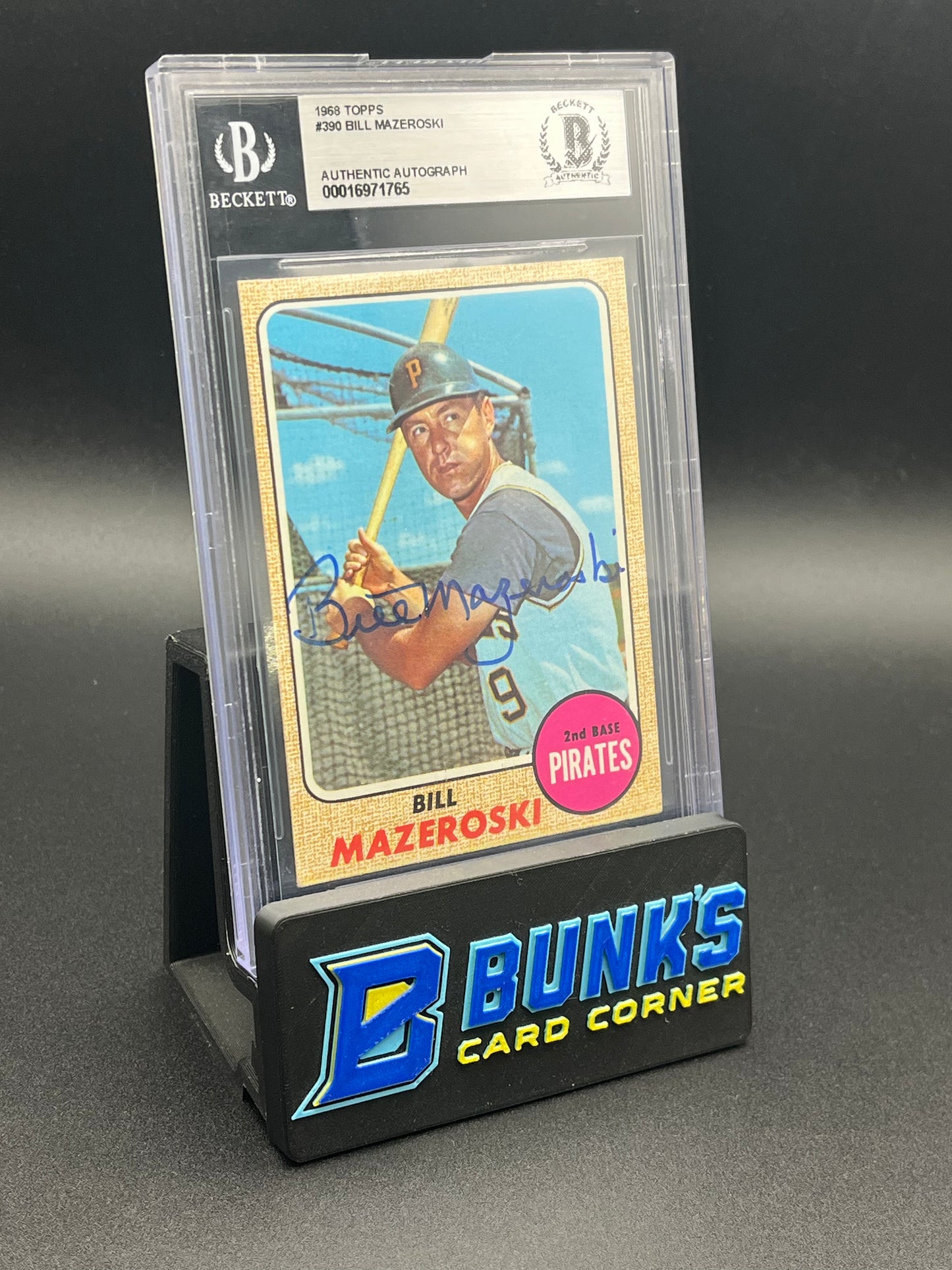 1968 Bill Mazeroski Authentic Auto Topps Beckett