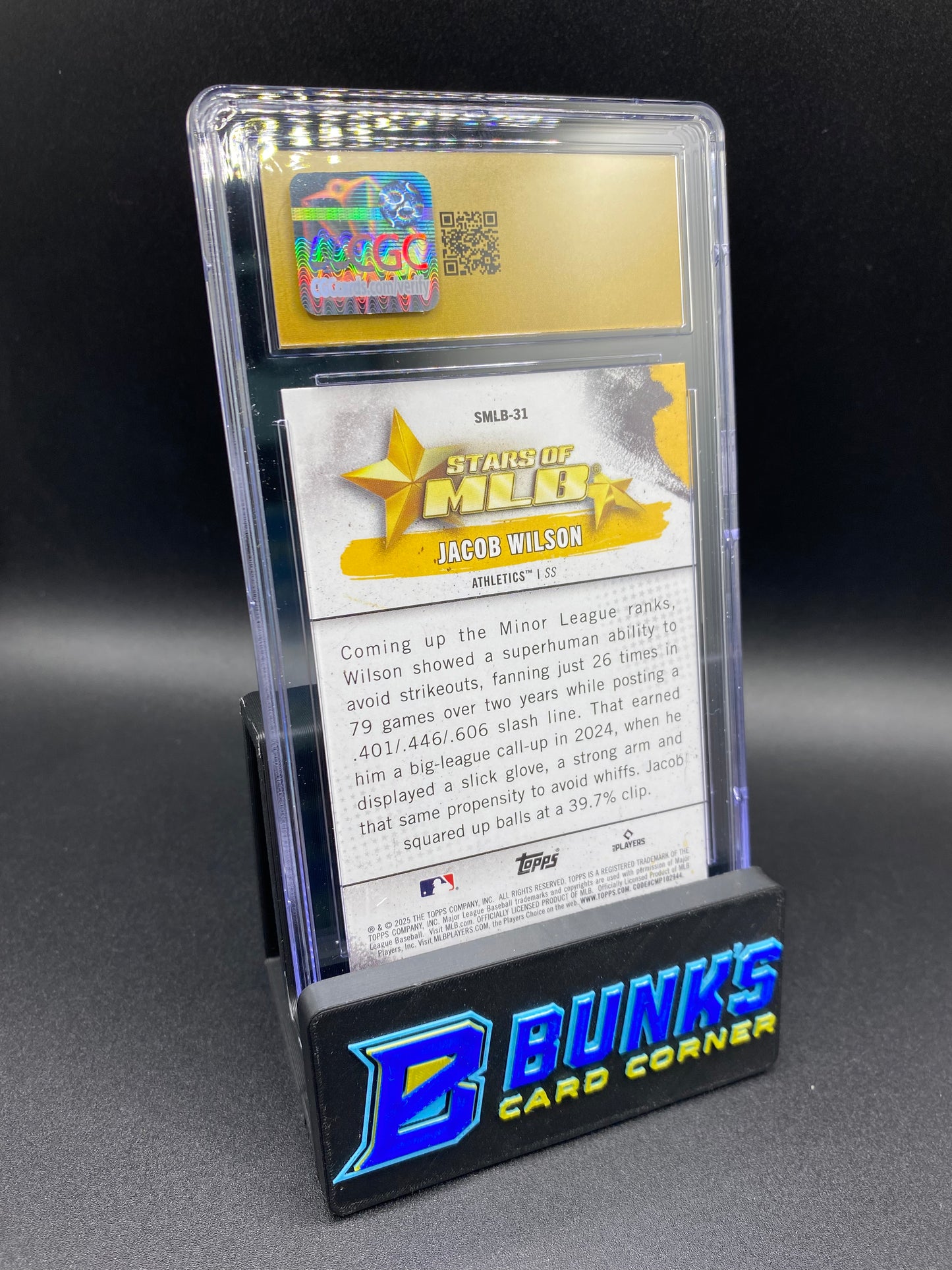 2025 Jacob Wilson Stars of MLB CGC PRISTINE 10