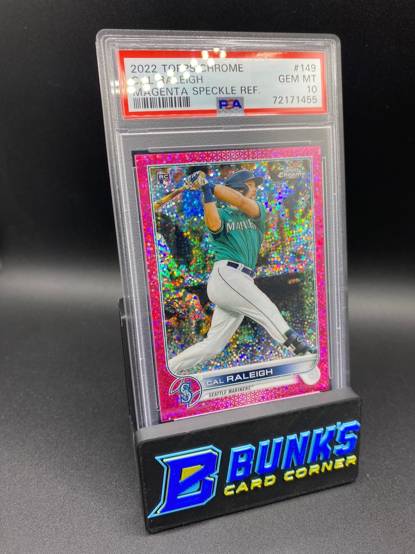 2022 Cal Raleigh Magenta Speckle Ref. PSA 10
