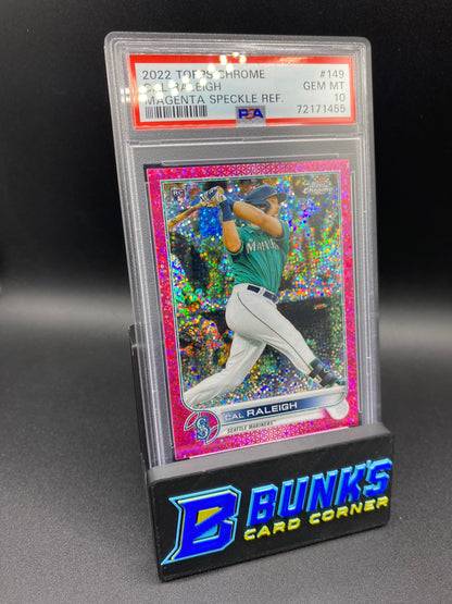 2022 Cal Raleigh Magenta Speckle Ref. PSA 10