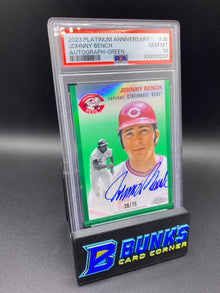 2023 Johnny Bench Auto Green PSA 10