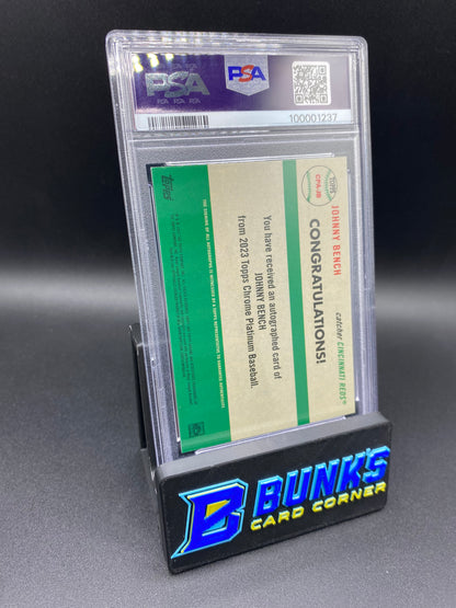2023 Johnny Bench Auto Green PSA 10