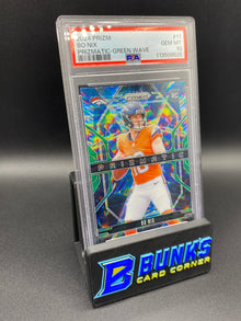 2024 Bo Nix Prizmatic Green Wave PSA 10