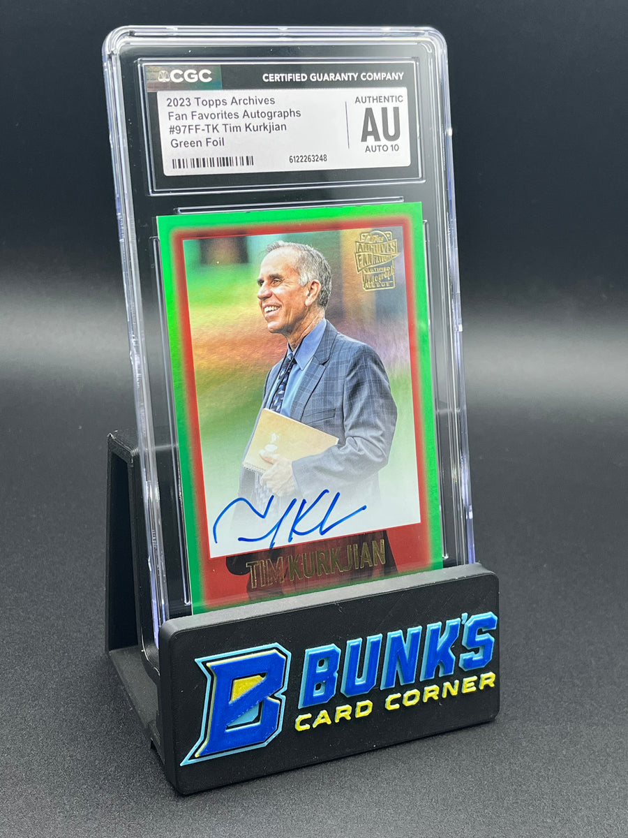 2023 Tim Kurkjian Green Foil Fan Favorites Autographs CGC AU Auto 10 50/99