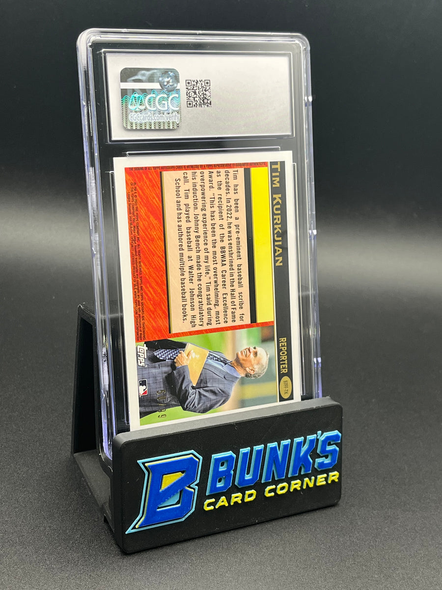 2023 Tim Kurkjian Green Foil Fan Favorites Autographs CGC AU Auto 10 50/99