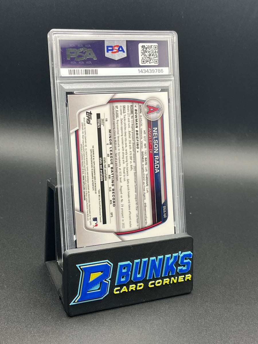 2023 Nelson Rada Chrome Prospect AU Green Ref Mega Box PSA 10 41/99