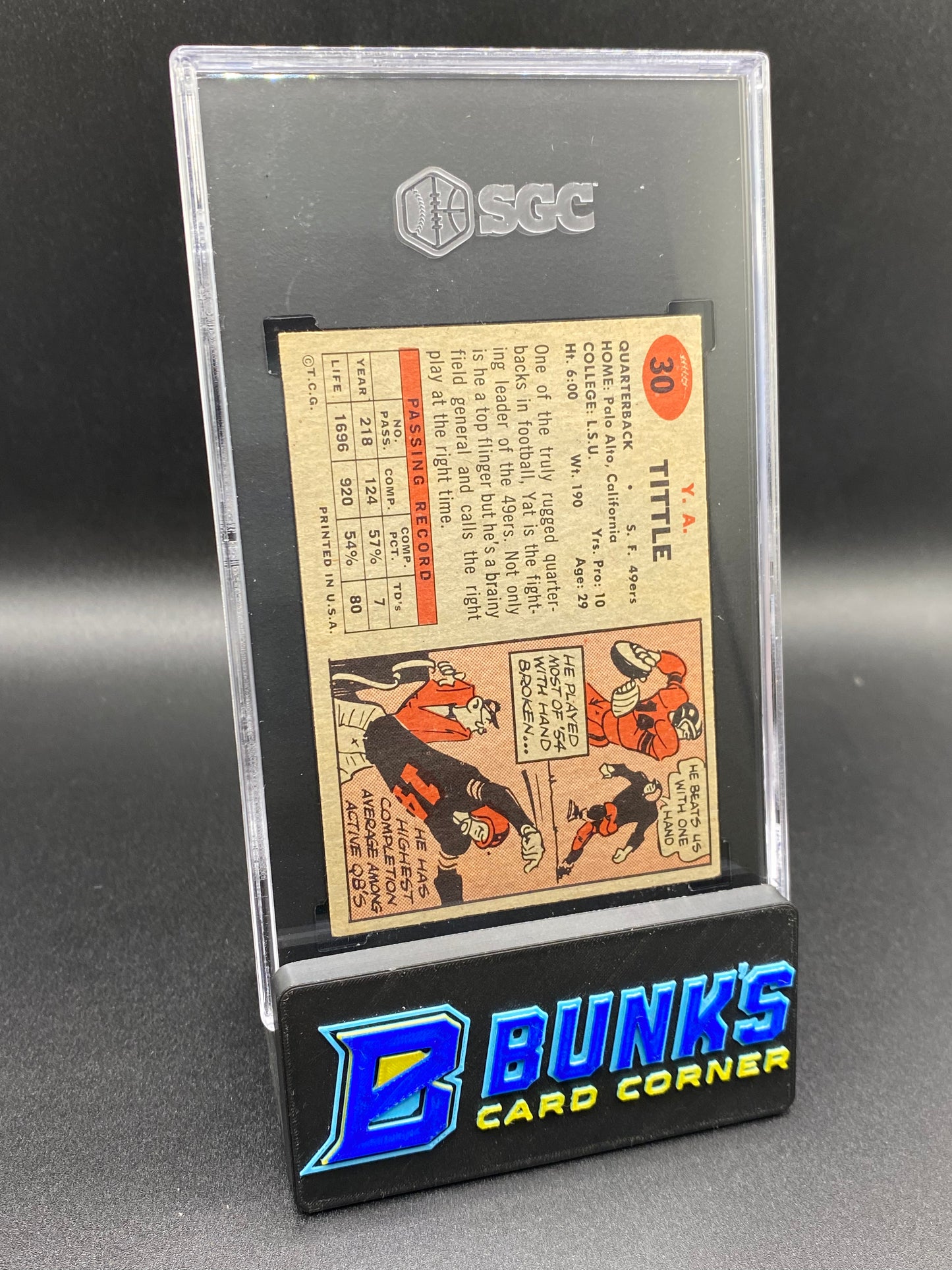 1957 Y.A. Tittle SGC 4