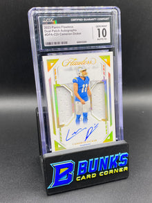 2023 Cameron Dicker Dual Patch Auto CGC 10/10 12/25
