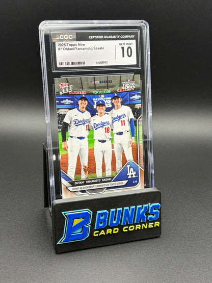 2025 Ohtani & Yamamoto & Saski Topps Now CGC 10