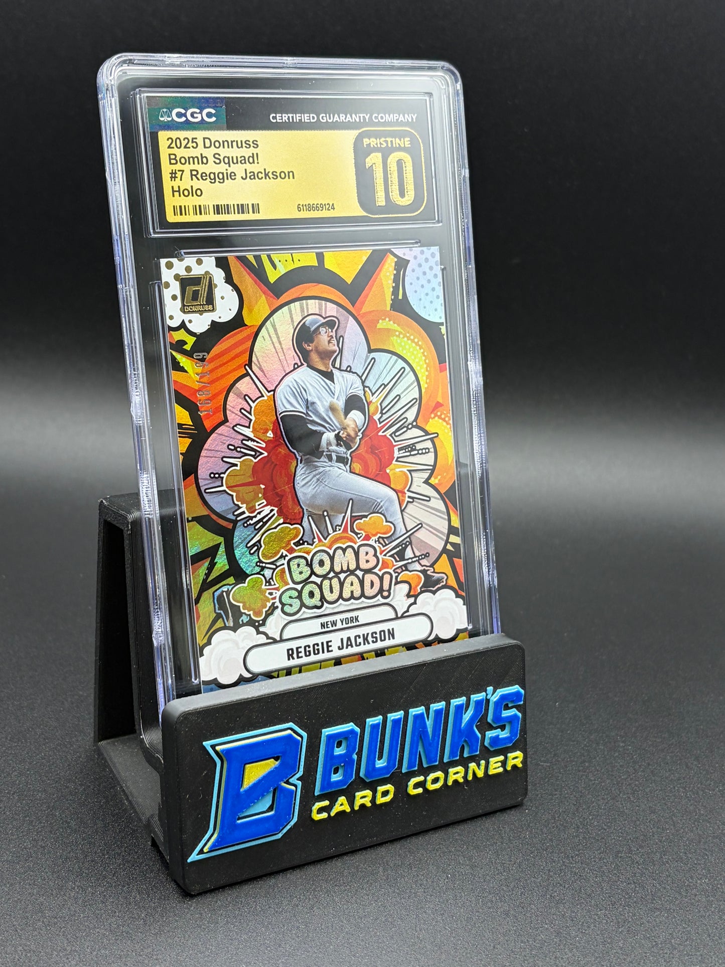2025 Reggie Jackson Holo Bomb Squad CGC Pristine 10 166/199