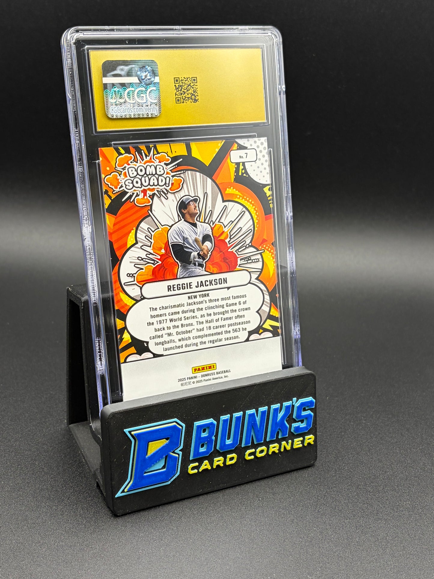 2025 Reggie Jackson Holo Bomb Squad CGC Pristine 10 166/199