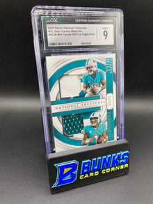 2023 Tyreek Hill/Tua Tagovailoa Gear Combo Materials CGC 9