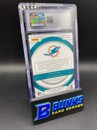 2023 Tyreek Hill/Tua Tagovailoa Gear Combo Materials CGC 9
