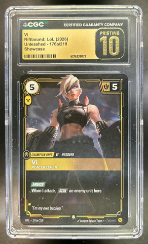 Vi Riftbound: LOL Unleashed 176a/219 Showcase CGC Pristine 10