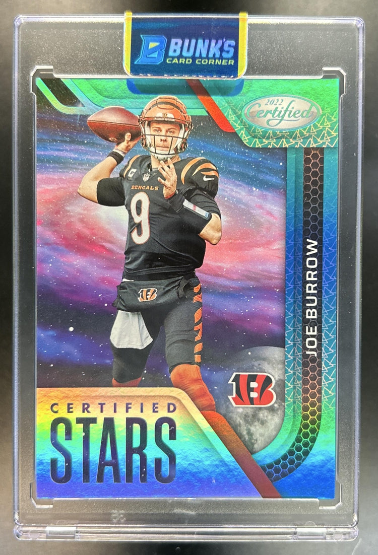 Joe Burrow 2022 Panini Certified #CS-6 Stars Mirror Teal 19/50 Bengals
