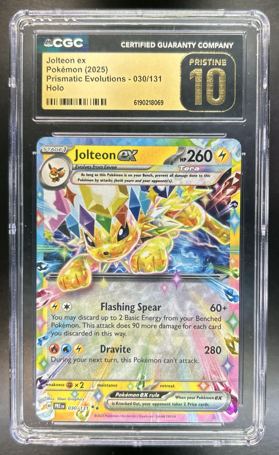 Jolteon ex Prismatic Evolutions #030/131 CGC Pristine 10