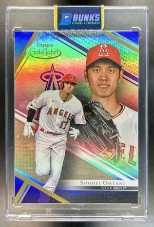 Shohei Ohtani 2021 Topps Gold Label #7 Class 2 Blue 3/99 Angels