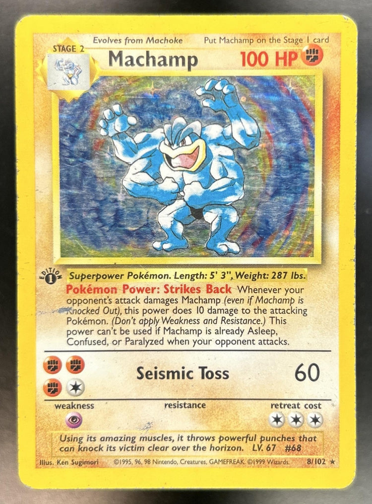 Machamp Unlimited #8/102 Set Rare Holo HP