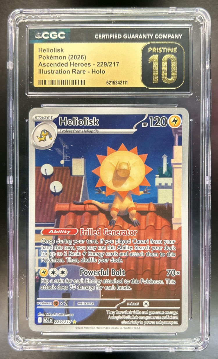 Heliolisk Ascended Heroes #229/217 Illustration Rare CGC Pristine 10