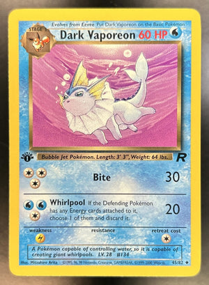 Dark Vaporeon Team Rocket First Edition #45/82 LP