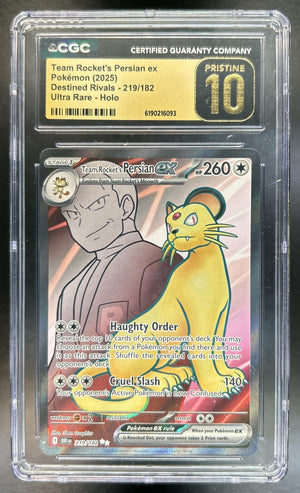 Team Rocket's Persian ex Destined Rivals #219/182 CGC Pristine 10
