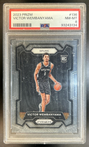 Victor Wembanyama 2023-24 Panini Prizm #136 RC Spurs PSA 8