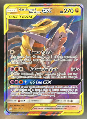 Garchomp & Giratina Tag Team Sun Moon Unified Minds #146/236 Holo