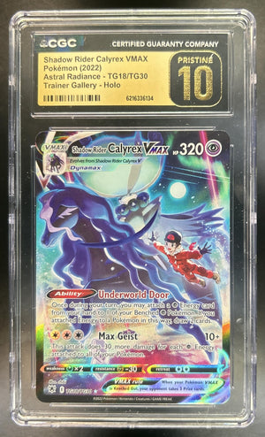 Shadow Rider Calyrex VMAX 2022 Pokemon Sword & Shield Astral Radiance #TG18/TG30 Trainer Gallery Holo CGC 10