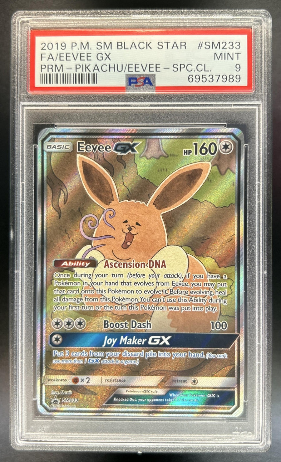 Eevee SM Black Star Promos #SM233 PSA 9