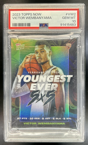 Victor Wembanyama 2023-24 Topps Now #VW-2 RC Spurs PSA 10