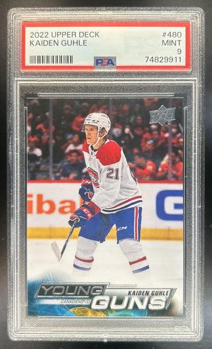 Kaiden Guhle #480 Young Guns RC Canadiens PSA 9