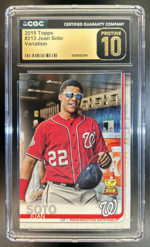 Juan Soto 2019 Topps #213 Super Rookie All-Star Nationals CGC 10