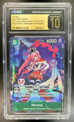 Perona Azure The Azure Sea's Seven #OP14-033 Super Rare CGC Pristine 10