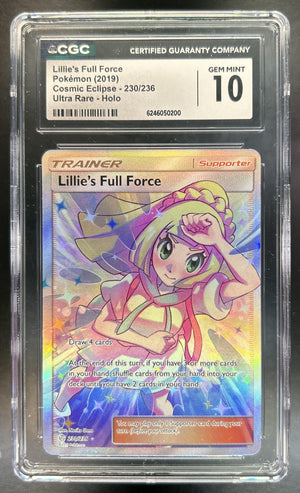 Lillie's Full Force Sun & Moon Cosmic Eclipse #230/236 CGC 10