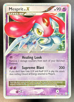 Mesprit LV.X Diamond & Pearl Legends Awakened #143/146 Holo Crease