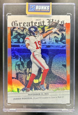 Jameis Winston 2026 Topps #25GH-JW 2025 Greatest Hits 19/25 Giants