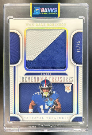 Wan'Dale Robinson 2022 Panini National Treasures #TTR-WDR Tremendous Rookies Holo Silver 11/25 MEM RC Giants