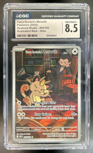 Team Rocket's Meowth Destined Rivals #203/182 CGC 8.5