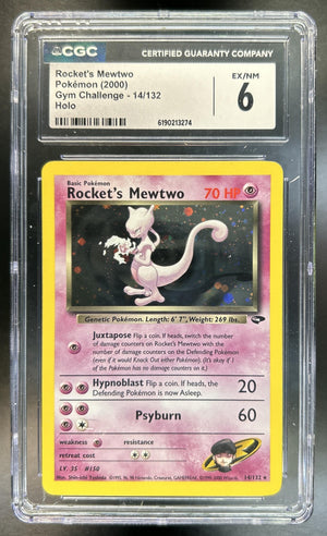 Rocket's Mewtwo Gym Challenge #14/132 Holo CGC 6